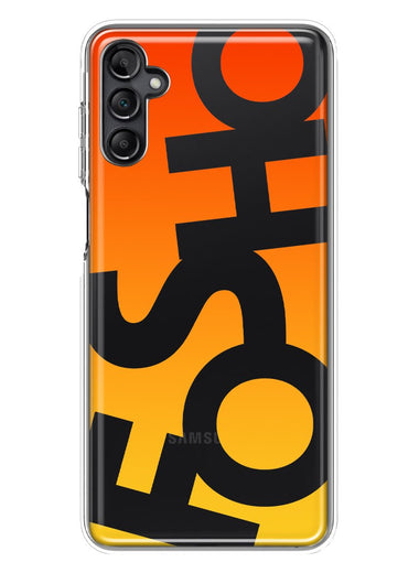 Samsung Galaxy A14 Orange Yellow Clear Funny Text Quote Fosho Hybrid Protective Phone Case Cover
