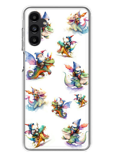 Samsung Galaxy A14 Cute Fairy Cartoon Gnomes Dragons Monsters Hybrid Protective Phone Case Cover