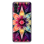 Samsung Galaxy A13 Mandala Geometry Abstract Star Pattern Hybrid Protective Phone Case Cover