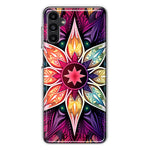 Samsung Galaxy A54 Mandala Geometry Abstract Star Pattern Hybrid Protective Phone Case Cover