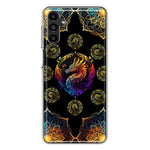 Samsung Galaxy A13 Mandala Geometry Abstract Dragon Pattern Hybrid Protective Phone Case Cover