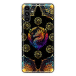 Samsung Galaxy A14 Mandala Geometry Abstract Dragon Pattern Hybrid Protective Phone Case Cover