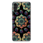 Samsung Galaxy A13 Mandala Geometry Abstract Elephant Pattern Hybrid Protective Phone Case Cover