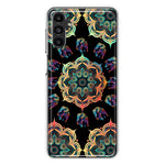 Samsung Galaxy A14 Mandala Geometry Abstract Elephant Pattern Hybrid Protective Phone Case Cover