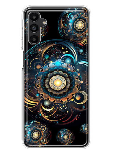 Samsung Galaxy A54 Mandala Geometry Abstract Multiverse Pattern Hybrid Protective Phone Case Cover