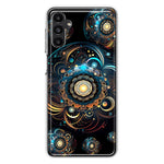 Samsung Galaxy A14 Mandala Geometry Abstract Multiverse Pattern Hybrid Protective Phone Case Cover