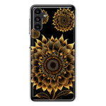 Samsung Galaxy A14 Mandala Geometry Abstract Sunflowers Pattern Hybrid Protective Phone Case Cover