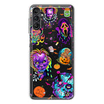 Samsung Galaxy A13 Cute Halloween Spooky Horror Scary Neon Characters Hybrid Protective Phone Case Cover