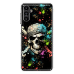 Samsung Galaxy A13 Fantasy Paint Splash Pirate Skull Hybrid Protective Phone Case Cover