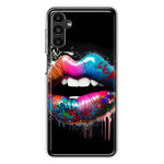 Samsung Galaxy A13 Colorful Lip Graffiti Painting Art Hybrid Protective Phone Case Cover