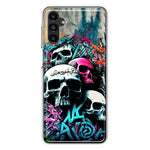 Samsung Galaxy A13 Skulls Graffiti Painting Art Hybrid Protective Phone Case Cover