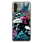 Samsung Galaxy A54 Skulls Graffiti Painting Art Hybrid Protective Phone Case Cover