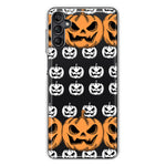 Samsung Galaxy A14 Halloween Spooky Horror Scary Jack O Lantern Pumpkins Hybrid Protective Phone Case Cover