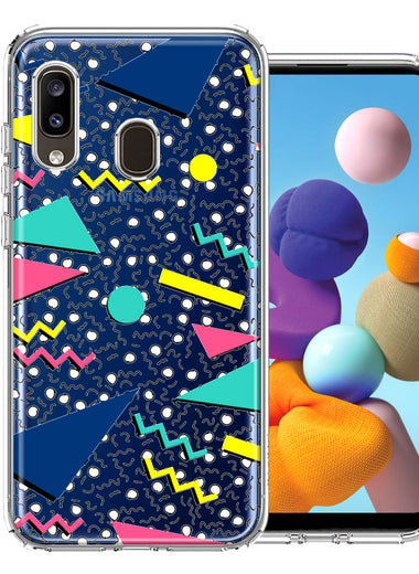 Samsung Galaxy A20 90's Swag Shapes Design Double Layer Phone Case Cover