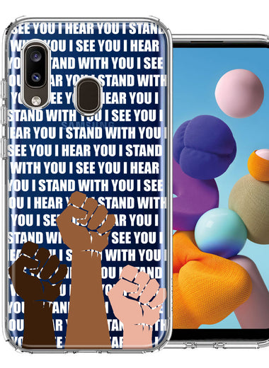 Samsung Galaxy A20 BLM Equality Stand With You Double Layer Phone Case Cover