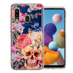 For Samsung Galaxy A20 Indie Spring Peace Skull Feathers Floral Butterfly Flowers Phone Case Cover