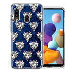 Samsung Galaxy A20 Fierce Tiger Polkadots Design Double Layer Phone Case Cover