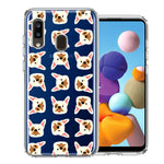 Samsung Galaxy A20 Frenchie Bulldog Polkadots Design Double Layer Phone Case Cover