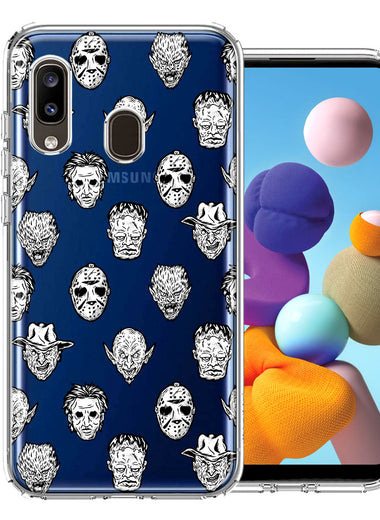 Samsung Galaxy A20 Halloween Horror Villans Design Double Layer Phone Case Cover