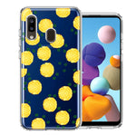 Samsung Galaxy A20 Tropical Pineapples Polkadots Design Double Layer Phone Case Cover