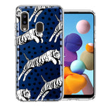 Samsung Galaxy A20 Tiger Polkadots Design Double Layer Phone Case Cover
