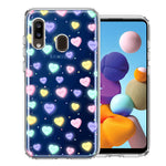 Samsung Galaxy A20 Valentine's Day Heart Candies Polkadots Design Double Layer Phone Case Cover