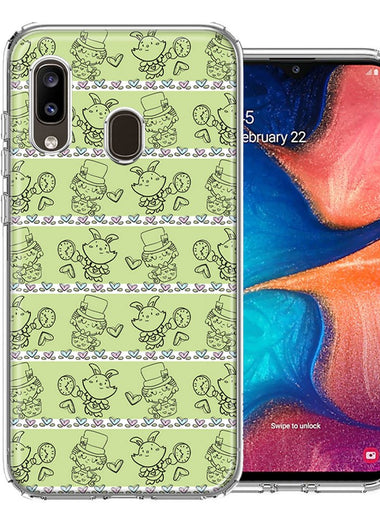 Samsung A20 Wonderland Hatter Rabbit Design Double Layer Phone Case Cover