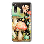 Samsung Galaxy A20 Fairytale Watercolor Mushrooms Pastel Spring Flowers Floral Hybrid Protective Phone Case Cover