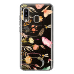 Samsung Galaxy A20 Peach Meadow Wildflowers Butterflies Bees Watercolor Floral Hybrid Protective Phone Case Cover