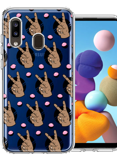 Samsung Galaxy A20 Peace for All Design Double Layer Phone Case Cover