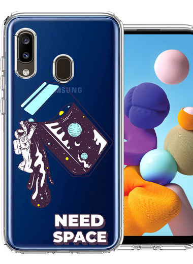 Samsung Galaxy A20 Need Space Astronaut Stars Design Double Layer Phone Case Cover