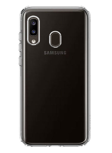 Samsung Galaxy A20 Clear Shockproof Heavy Duty Double Layer Dual Hybrid Protective Phone Case Cover