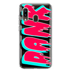 Samsung Galaxy A20 Teal Pink Clear Funny Text Quote Dank Hybrid Protective Phone Case Cover