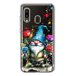 Samsung Galaxy A20 Gnome Red Purple Blue Roses Garden Hybrid Protective Phone Case Cover