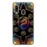 Samsung Galaxy A20 Mandala Geometry Abstract Dragon Pattern Hybrid Protective Phone Case Cover