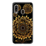 Samsung Galaxy A20 Mandala Geometry Abstract Sunflowers Pattern Hybrid Protective Phone Case Cover