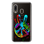 Samsung Galaxy A20 Peace Graffiti Painting Art Hybrid Protective Phone Case Cover