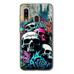 Samsung Galaxy A20 Skulls Graffiti Painting Art Hybrid Protective Phone Case Cover