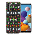 Samsung Galaxy A21 Classic Christmas Polka Dots Santa Snowman Reindeer Candy Cane Design Double Layer Phone Case Cover