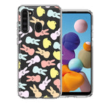 Samsung Galaxy A21 Pastel Easter Polkadots Bunny Chick Candies Double Layer Phone Case Cover