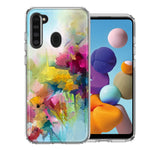 For Samsung Galaxy A21 Watercolor Flowers Abstract Spring Colorful Floral Painting Phone Case Cover