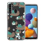Samsung Galaxy A21 Cute Otter Design Double Layer Phone Case Cover