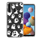 Samsung Galaxy A21 Halloween Spooky Ghost Design Double Layer Phone Case Cover
