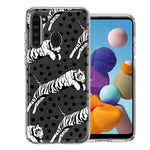 Samsung Galaxy A21 Tiger Polkadots Design Double Layer Phone Case Cover