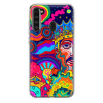 Samsung Galaxy A21 Neon Rainbow Psychedelic Indie Hippie Indie King Hybrid Protective Phone Case Cover