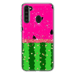 Samsung Galaxy A21 Summer Watermelon Sugar Vacation Tropical Fruit Pink Green Hybrid Protective Phone Case Cover