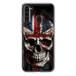 Samsung Galaxy A21 British UK Flag Skull Hybrid Protective Phone Case Cover