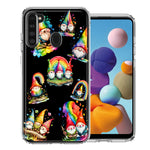 Samsung Galaxy A21 Colorful Neon Glow Rainbow Gnomes Painting Hybrid Protective Phone Case Cover