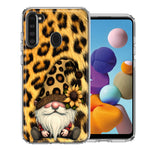 Samsung Galaxy A21 Gnome Sunflower Leopard Hybrid Protective Phone Case Cover