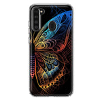 Samsung Galaxy A21 Mandala Geometry Abstract Butterfly Pattern Hybrid Protective Phone Case Cover